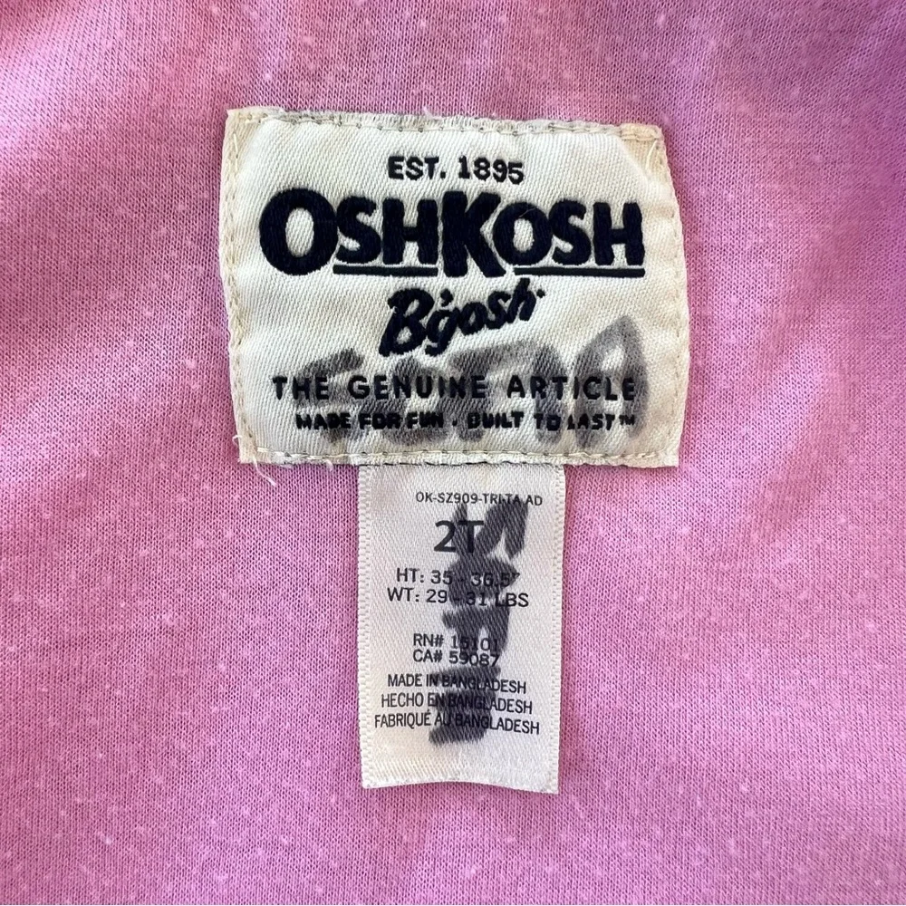 OSHKOSH B’GOSH Raincoat Kids‎ with Rainbow Pattern, Pink, 2T
